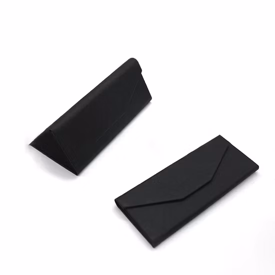 Logotipo personalizado moda requintado couro PU dobrável óculos de sol óculos de óculos caso
