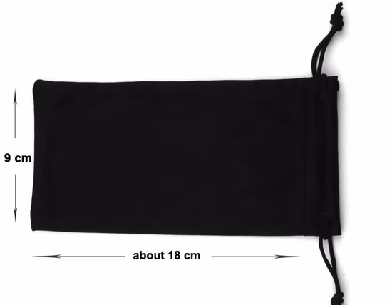 Bolsa de óculos com cordão com logotipo personalizado Bolsa preta macia para óculos de sol de microfibra