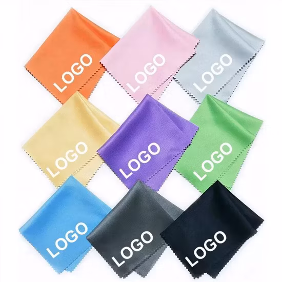 Pano de limpeza de óculos de sol de microfibra impresso com logotipo personalizado